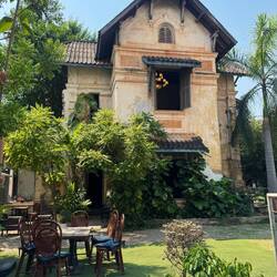 Vientiane has a sophisticated coffee culture. We loved this crumbling French colonial villa cafe.