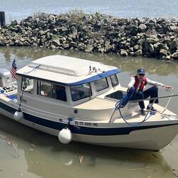 Pounder entering the Duck Club channel