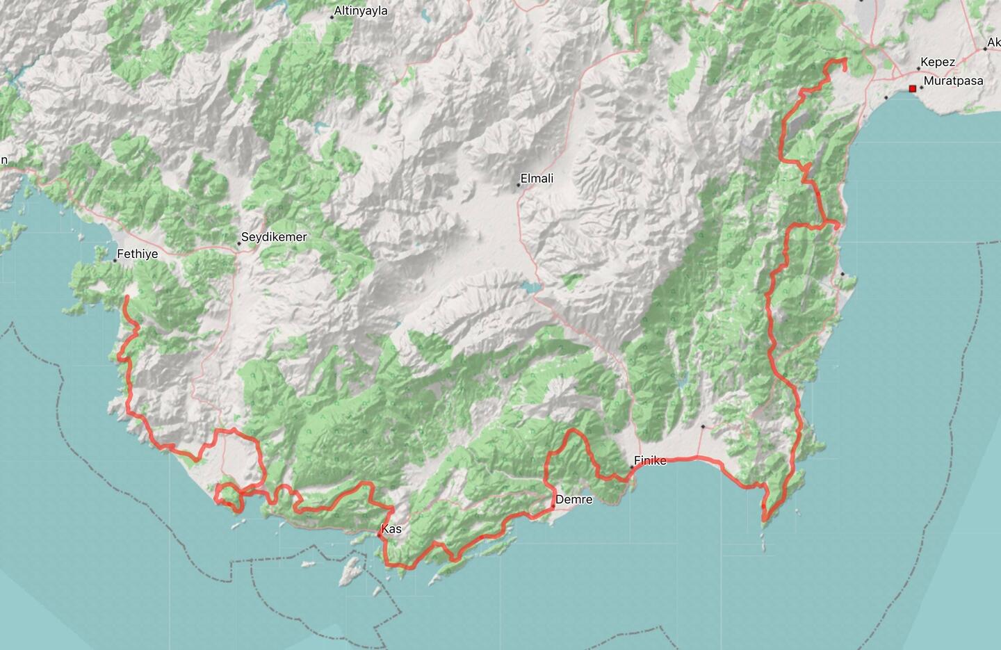 Lykischer Weg (© Kartendaten von OpenStreetMap)