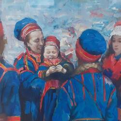 eine Galerie verbreitet ein wenig traditionelle Kunst