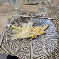 Fresh white asparagus