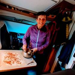 Das wird ein Kartoffelstrudel mit Speck