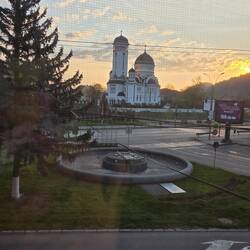 Last sunrise in Sighisoara from our bedroom window