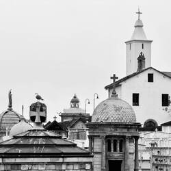 Friedhof, Kirche, Leuchtturm