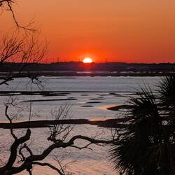 Sunset from Benny's Coastal Kitchen, Calibogue Sound, Hilton Head Island, SC