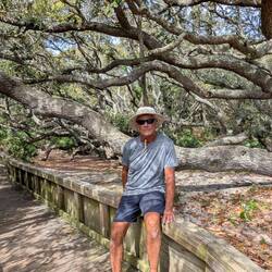 Captain Dave amongst the Live Oaks, Cumberland Island, GA