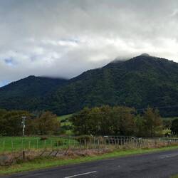 Mt Te Aroha looked mysterious this morning