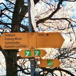 Beginn der Wanderung fast vor unserem Haus