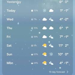 Temperature this morning