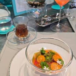 Tomato salad. They are so sweet here