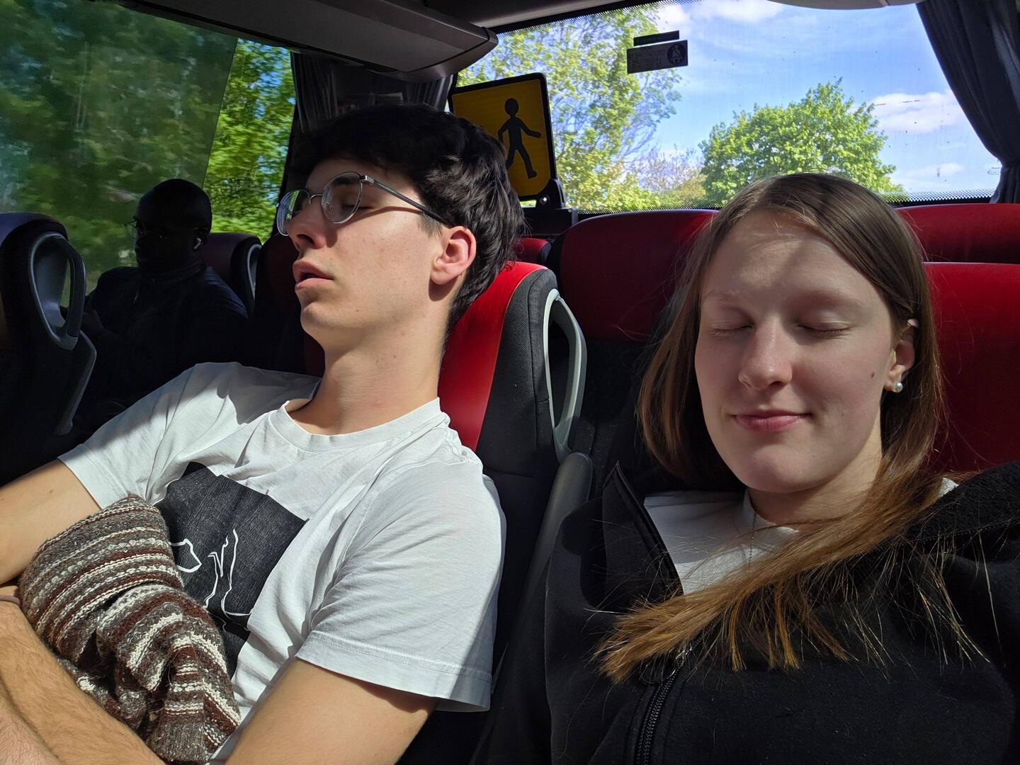 Powernap am Weg zum Hotel
