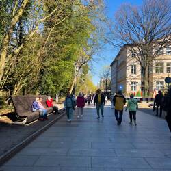 Promenade in dem Kurort