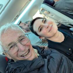 My lovely French lady who made me stay on the plane until everyone was off and then wheelchair to my