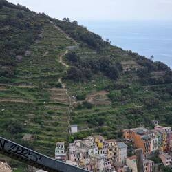 Blick auf den steilen Weg nach Riomaggiore