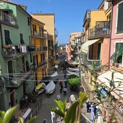 Runter zum Hafen von Manarola