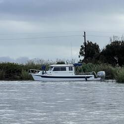 Cali Cat departing Wheeler Island Duck Club