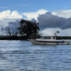 Dinner Bell departing Wheeler Island Duck Club