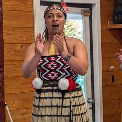 These chin tattoos are traditional for women and are still somewhat common in the area