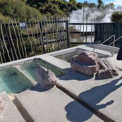 Communal baths continuously fed from the springs