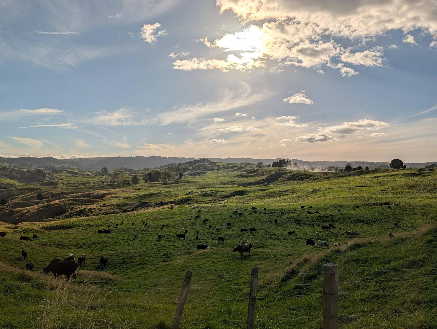 The countryside above the caves