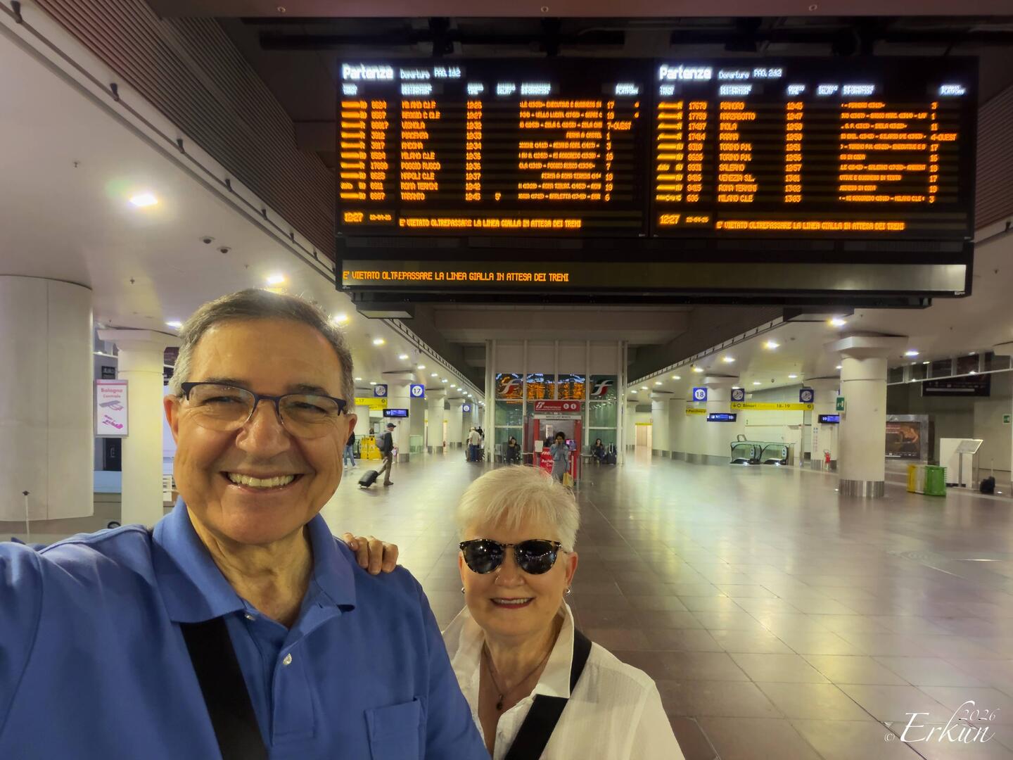 The Freccerossa trains depart Bologna Centrale from the underground station.
