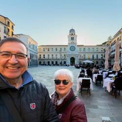 Torre dell'Orologio overlooks Piazza dei Signori — Padova, Italy.