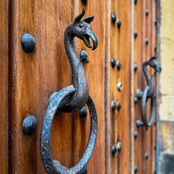 Antique door accessory — Padova, Italy.