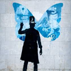 Mural on the way back to the apartment — Padova, Italy.