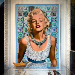 Embellished portrait of Marilyn Monroe — Padova, Italy.