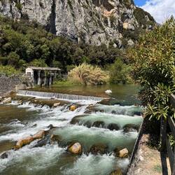 der Radweg führt entlang der Sarca
