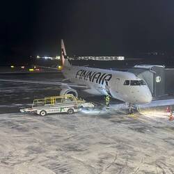 We departed Rovaniemi on time but previous flights were cancelled due to weather.