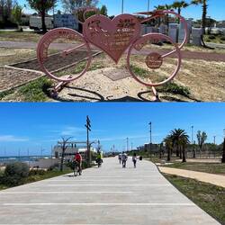 Plan B ist San Salvo am Hafen.Zu Mittag ist es noch Menschenleer