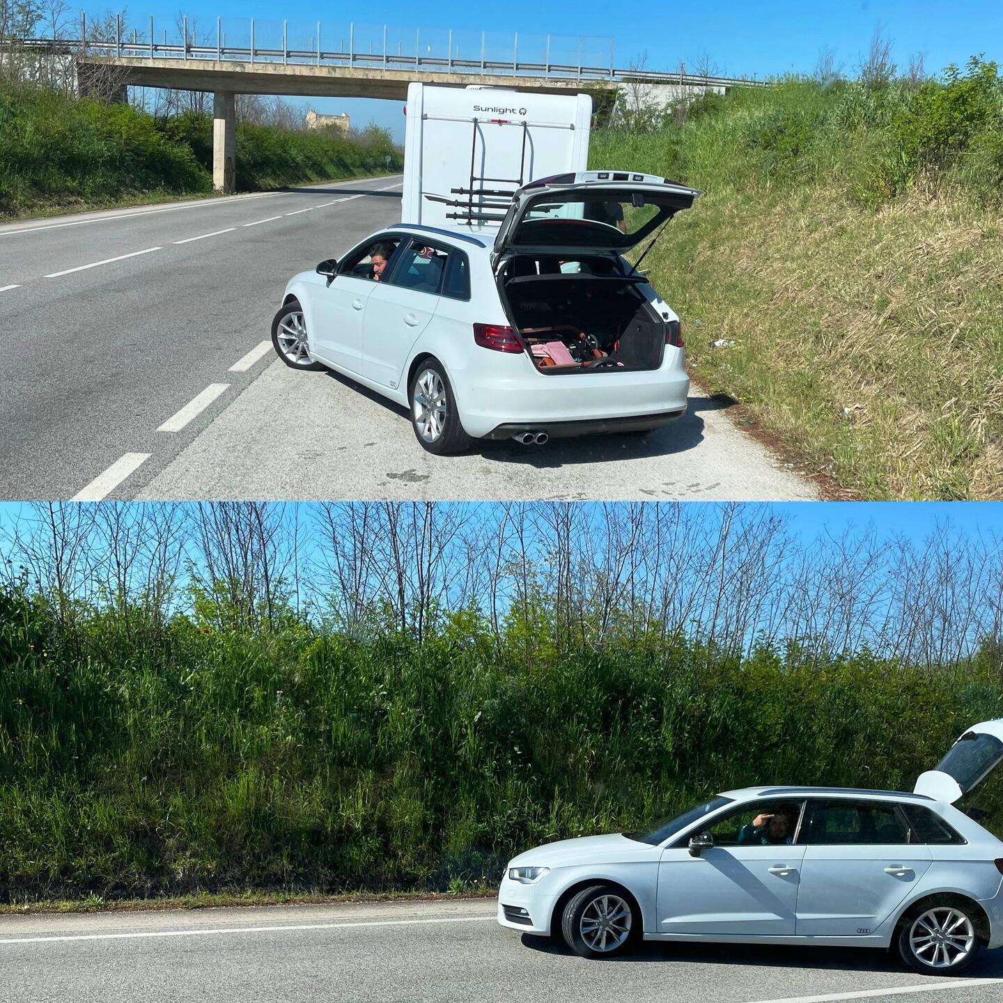 Der Rußkäfer flüchtet unverrichteter Dinge auf und davon.. Aktezeichen XY an einem Sonntag in 🇮🇹👎🏻