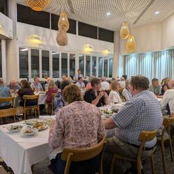 The dinner group joining the train in Adelaide.