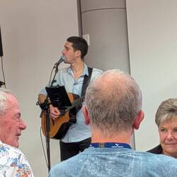 Entertainment at the station.