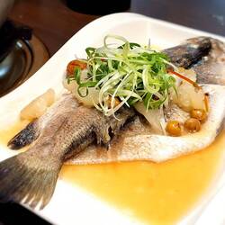 Some of the dishes, including this fresh water fish