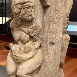 The Pillar of Lust (12th century) is a Romanesque capital from Silos, carved with erotic figures.