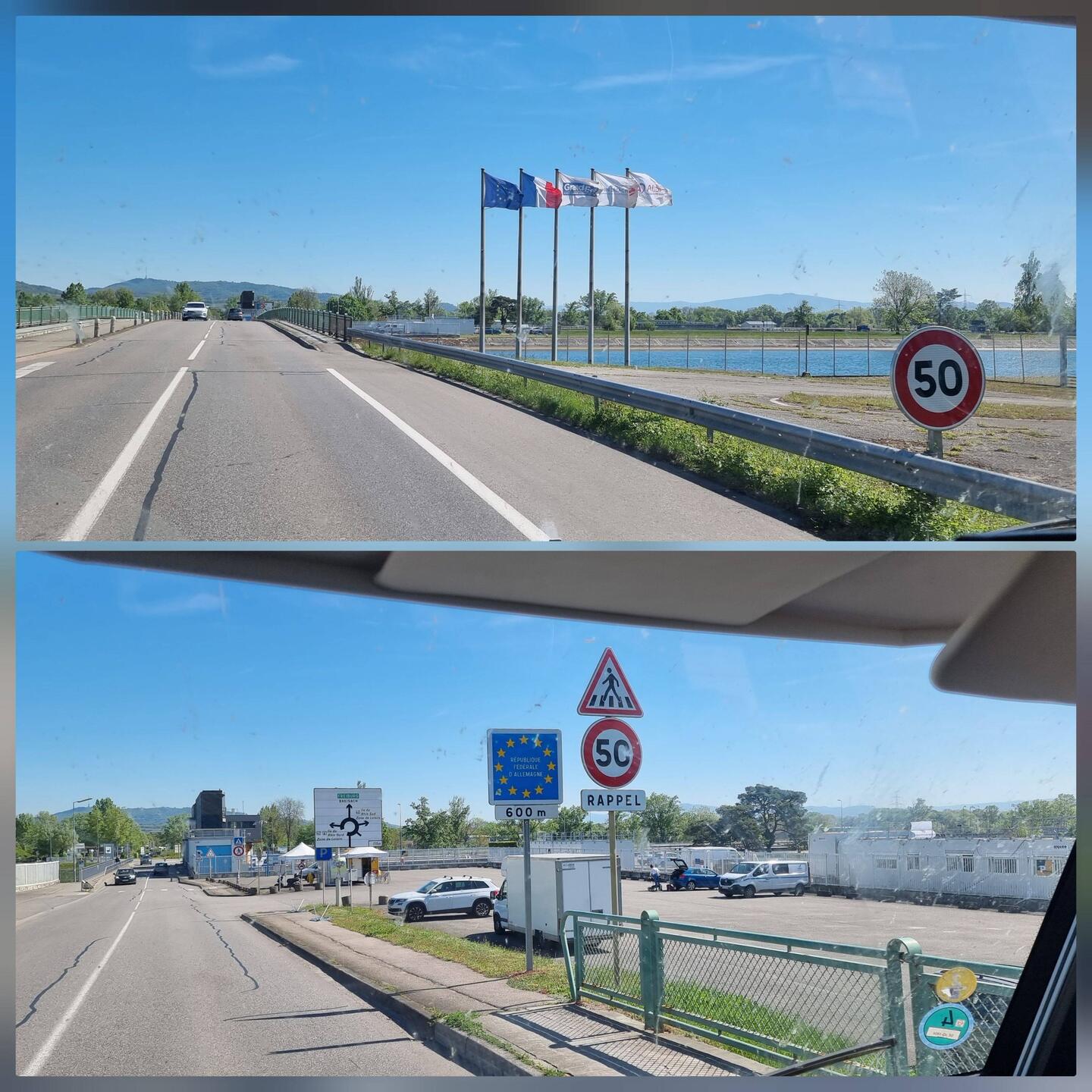 Noch 600m bis Deutschland