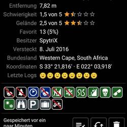 Erster Cache in Südafrika und das in der Lage!