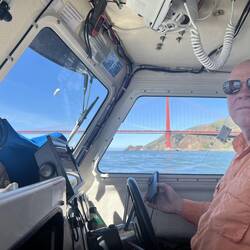 You can see the Golden Gate Bridge in the background, and Pathfinder 1 out my windshield