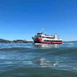 Another tour boat going by Alcatraz