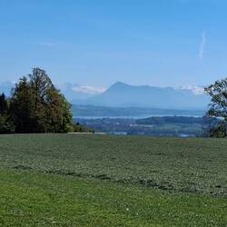 Erste Sicht auf dem Mauensee und den Sempachersee
