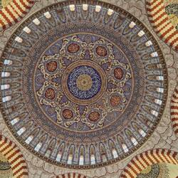 ... im Innern der grünen Moschee!