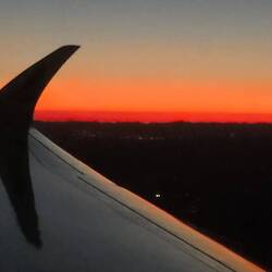 Sonnenuntergang nach Abflug