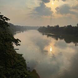 Nam Ngum river in the early morning light
