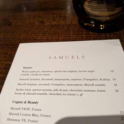 The dessert menu.
