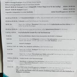 Tagesprogramm
