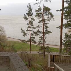 Blick vom Haus über das Haff