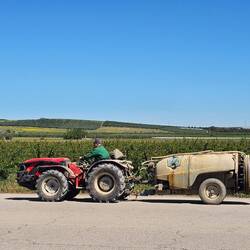 I saw a lot of tractors today