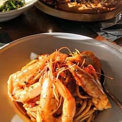 Linguine mit Garnelen für mich
